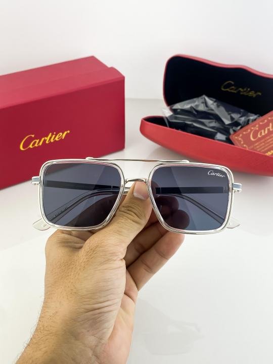 Cartier Silver Black 210 Sunglasses - Image 4