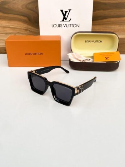 Louis Vuitton Gold Black 65N Sunglasses