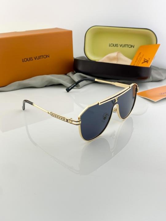 Louis Vuitton Gold Black 22295 Sunglasses - Image 2