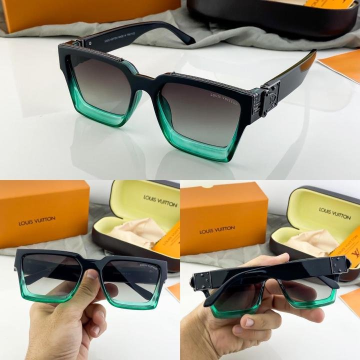 Louis Vuitton Black Blue 65N Sunglasses - Image 3