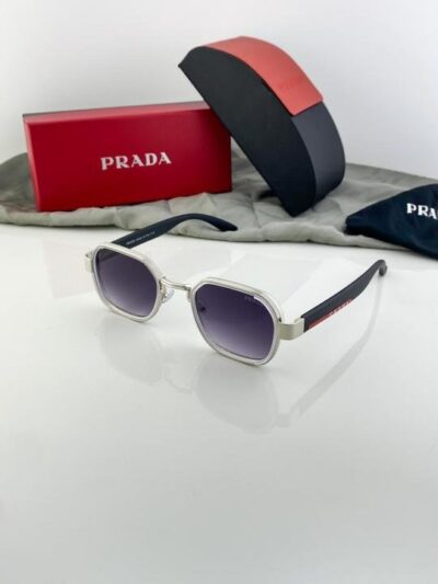 Prada Silver Black Shaded 986 Sunglasses