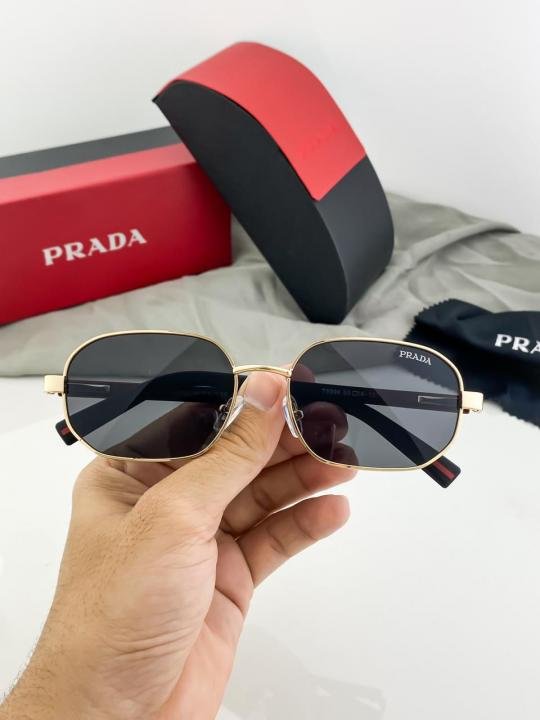 Prada Gold Black 996 Sunglasses - Image 4