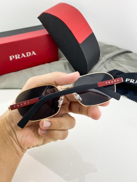 Prada Gold Black 996 Sunglasses - Image 5