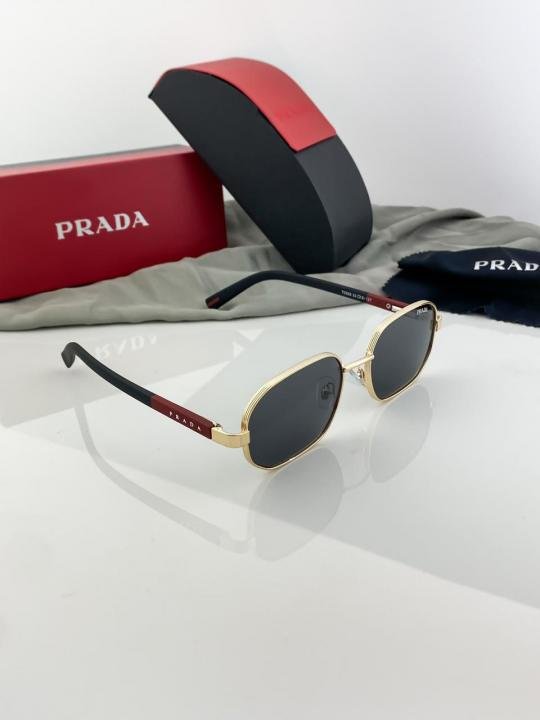 Prada Gold Black 996 Sunglasses - Image 2
