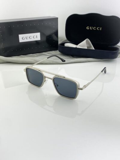 Gucci Silver Black 504 Sunglasses