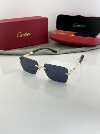 Cartier Gold Black 3072 Sunglasses