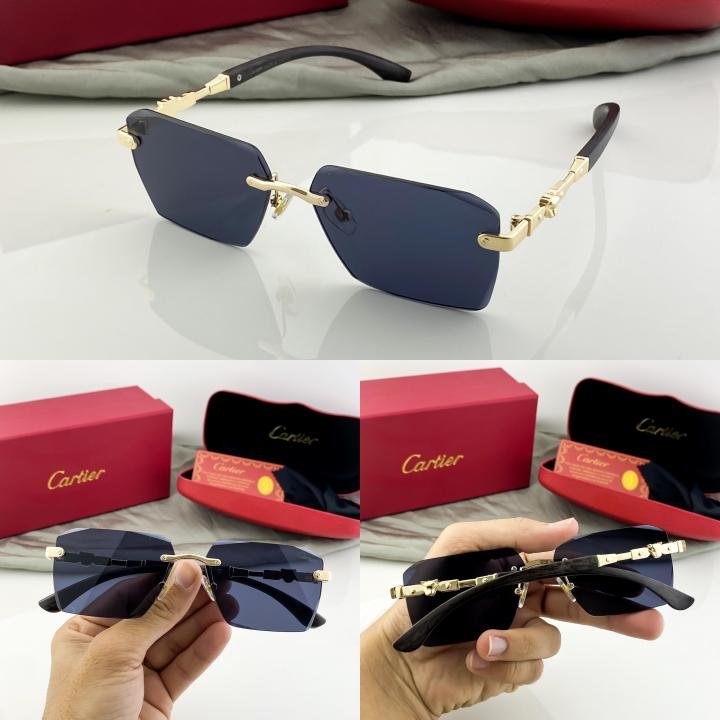 Cartier Gold Black 3072 Sunglasses - Image 3